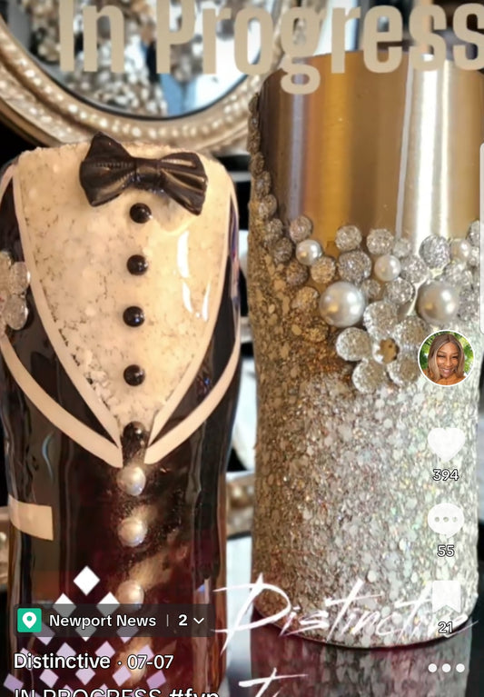 Wedding Tumblers Bride and Groom
